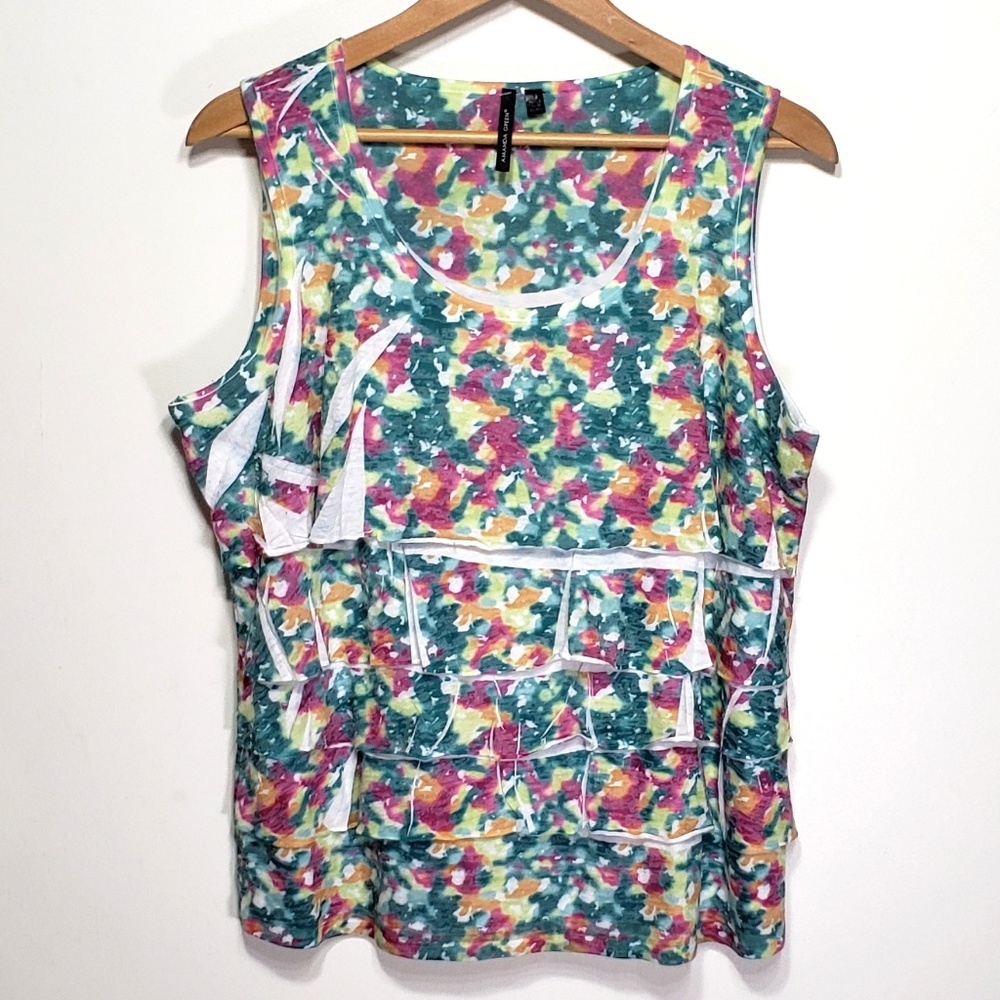 Amanda Green sz XL Sleeveless Layered Top T-Shirt
